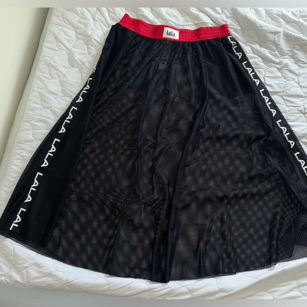 NWOT Lala Knockout Mesh Maxi Skirt